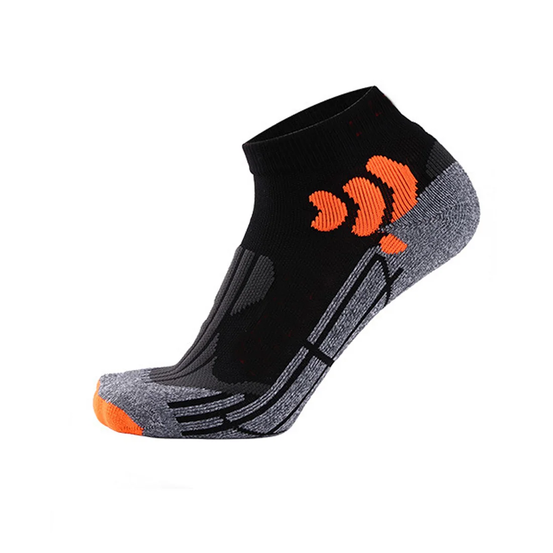 Хлопковые Компрессионные носки для бега, спортивные носки для мужчин и женщин, плотные спортивные дышащие носки для занятий спортом на открытом воздухе, фитнесом, soc - Цвет: Черный
