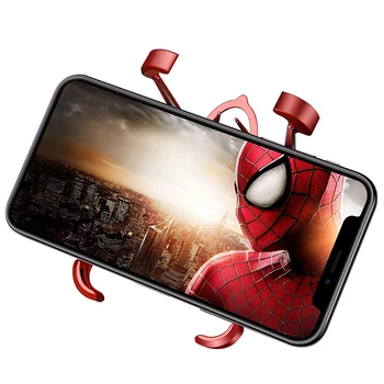 

Cheap For IPhone XS Max Mobile Phone Shell Bracket Metal Frame Spider Shape Personality Phone Frame
