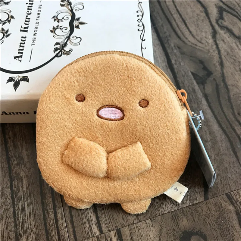 Sumikko Gurashi милый плюшевый Кошелек Мультяшные набивные куклы, игрушки для детей Детский подарок Хранение Кошелек для монет плюшевый Кошелек подвеска - Цвет: Fried shrimp
