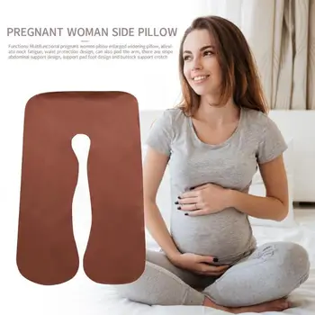 

70x130cm Big Size Pure Cotton Fabric Multifunction Pregnancy Pillow Case Cotton Comfort Soft Cover U-Type for Maternity Women