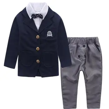 

2019 Fashion Handsome kid suits Blazers for boys wedding flower Kids suits Lounge boys suit Blazers terno infantil Costume sets