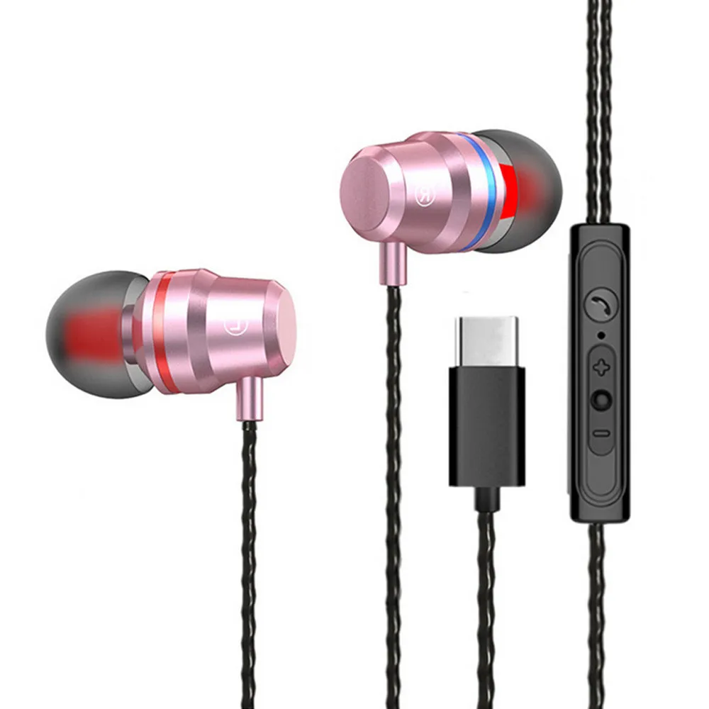 High quality 6U horn Wide compatibility Type C USB-C In-Ear Earphone Headset Headphone Earbuds Wth Wire-controlled Mic | Электроника