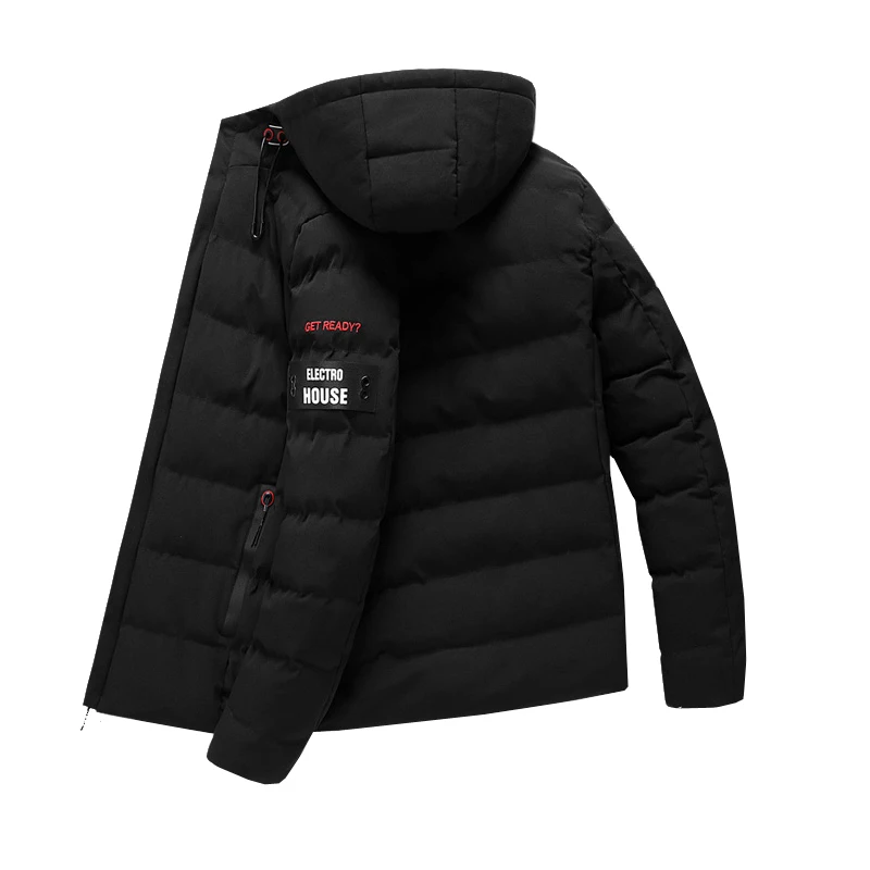 discounted  drop shipping New Fashion Men Winter Jacket Coat Hooded Warm Mens Winter Coat Casual Slim Fit Stude