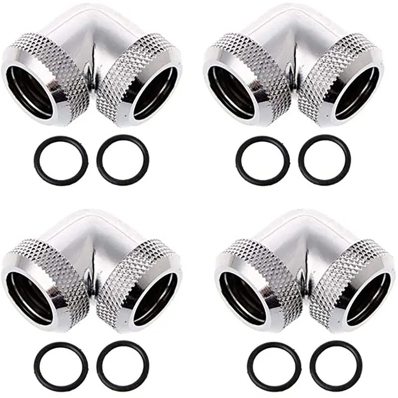 PC Wasser Kühlung Montage, g1/4 Gewinde 90 Grad Ellenbogen Anschluss Fitting Duel Kompression Für Computer Wasser Kühlung 10 stücke – Detail 7