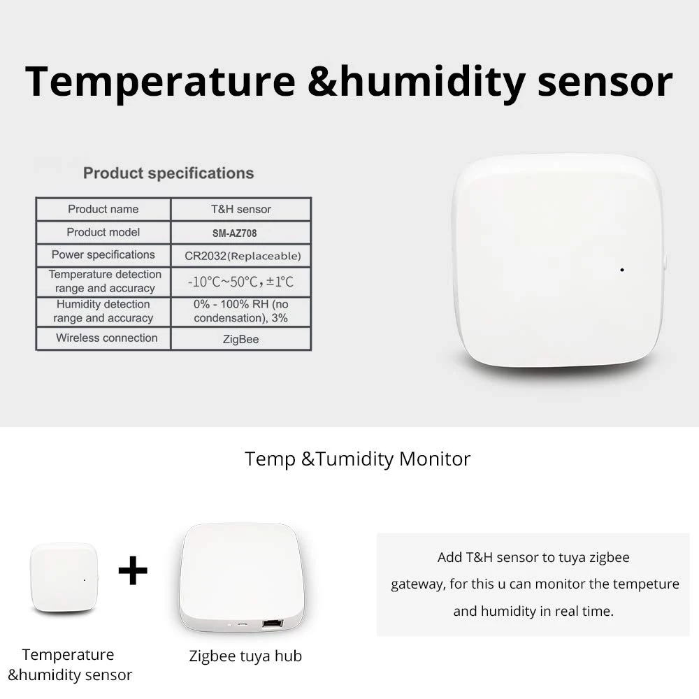 Tuya умный дом Zigbee шлюз концентратор Датчик температуры и влажности, комплекты охранной сигнализации работает Alexa, Google