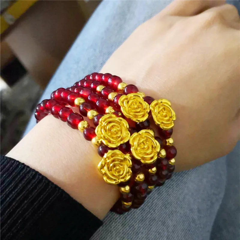 

Luxury brand women's bracelet unique Gold Crystal Charm Bracelet for women DIY beads bracelet and bracelet jewelry gifts