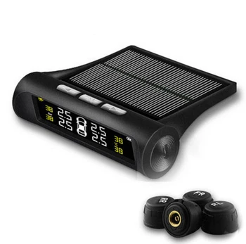 

Solar Power TPMS Car Tire Pressure Alarm Monitor System Auto Security Alarm Systems Tyre Pressure Temperature Warning