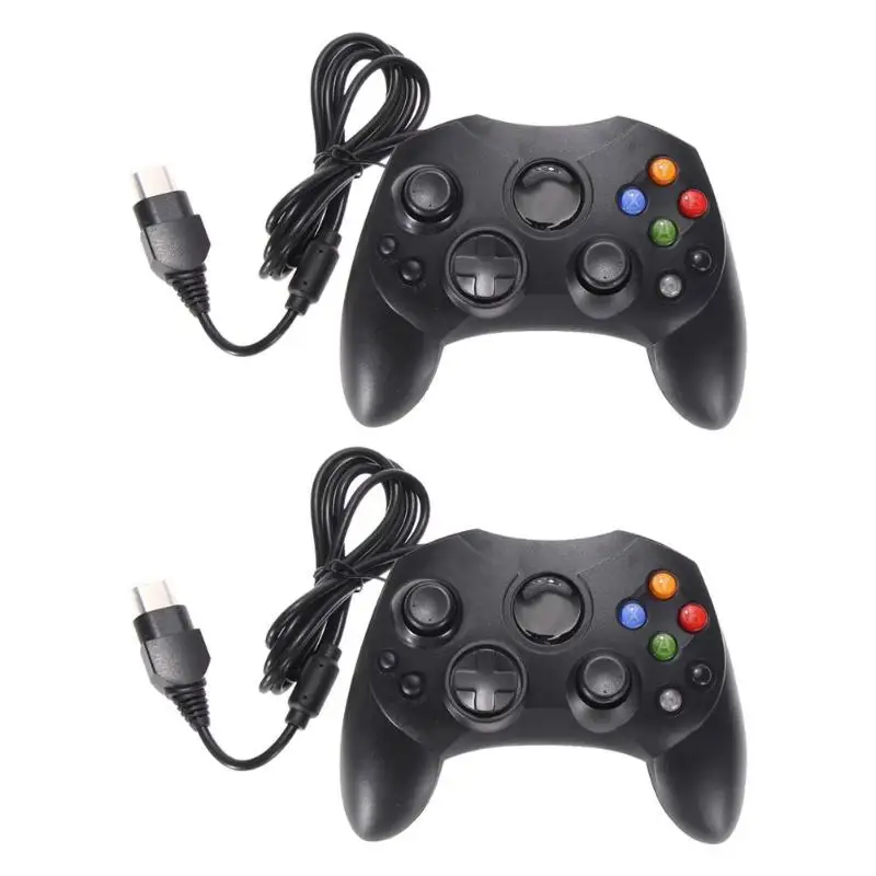 Лот 2 Черный проводной контроллер игровой коврик для microsoft xbox системы Тип 2