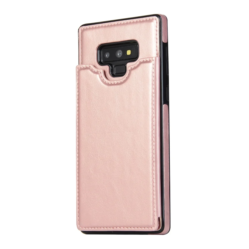Pink Кожаный чехол для Samsung S8 S9 S10 Plus S7 Edge Note8 9 10Pro, держатель для карт huawei P30 mate 20 Lite Pro, чехол-кошелек с подставкой - Цвет: Pink