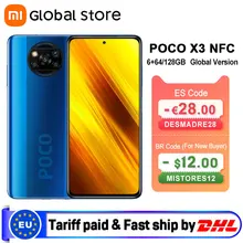 Глобальная версия смартфона Xiaomi POCO X3 NFC 6 Гб 64 Гб/6 ГБ 128 ГБ Восьмиядерный Snapdragon 732G 64-мегапиксельная четырехъядерная камера 6,67 "120 Гц 5160 мАч