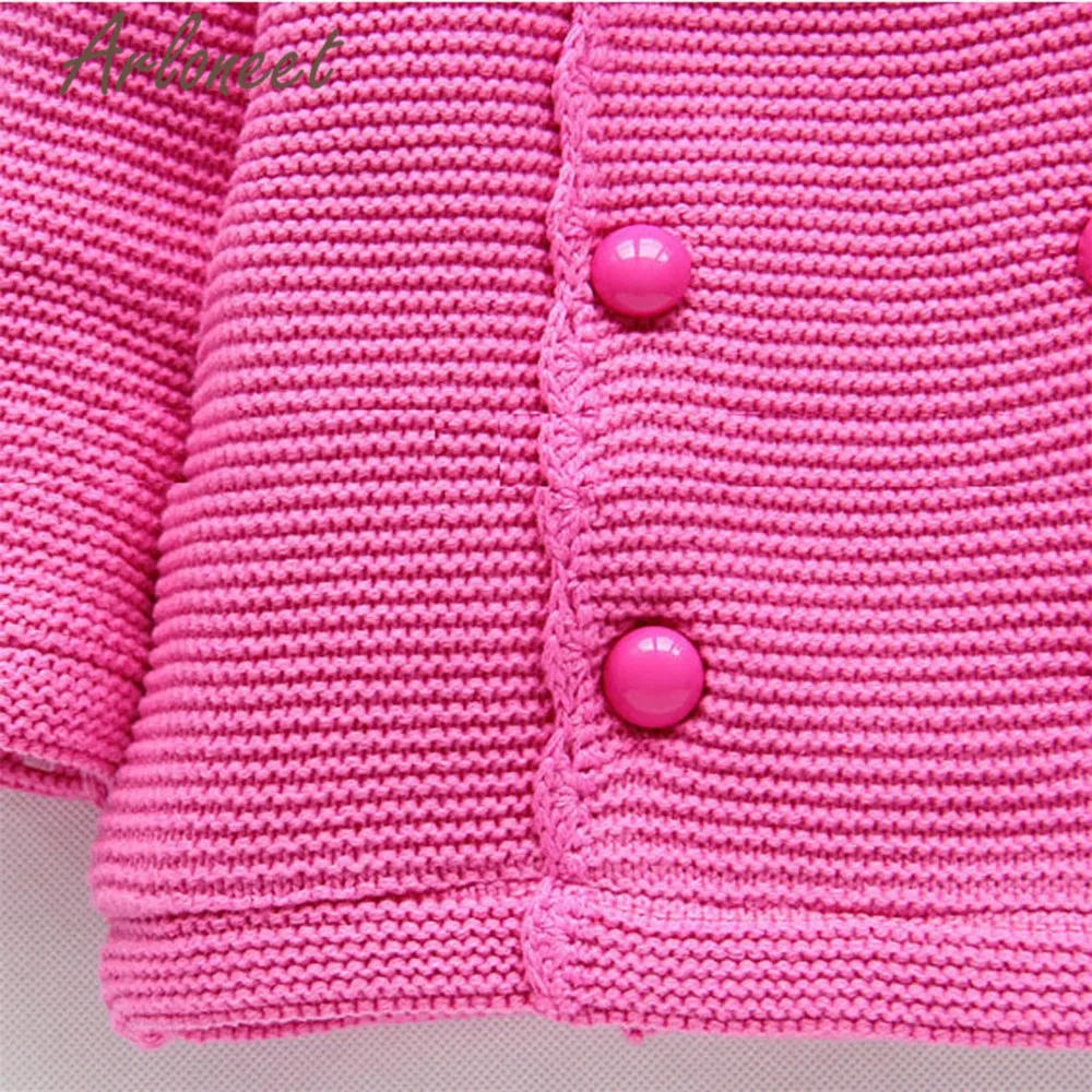 ARLONEET Thick Coats Baby Girls Warm Winter Coat Cotton Button Jacket Hooded Outerwear Children Baby Coat Girls Outerwear