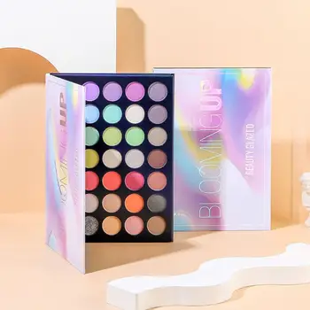 

35 Colors Professional Eyeshadow Beauty Glazed Colorful Eyeshadow Bright Matte High Silky Shimmer Powder Gloss Makeup NEW B5S8