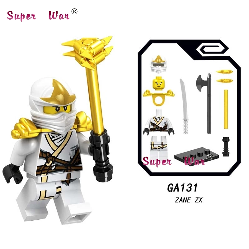 50pcs Model Building Blocks Jay Golden Kai Cole Llyod ZANE Pythor Snakes NYA COLE WU Gifts toys children - Color: GA131