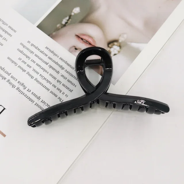 1PC Barrettes  Hair Claw For Women Acrylic Hairpins Hair Crab Claws Girls Make UP Washing Tool Accessories Women Hair Clips 2021 black