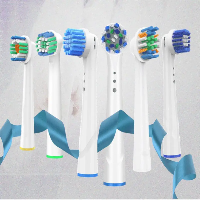 

Nylon Bristles Toothbrush Heads Stain Plaque Removal Toothbrush Head Replacement For Electric Toothbrush Oral Deep Cleaning