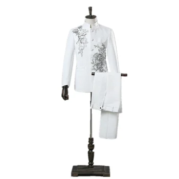 

Double Lace Traditional Chinese Costume Zhongshan Costume Multicolor Drama Party Performance Host