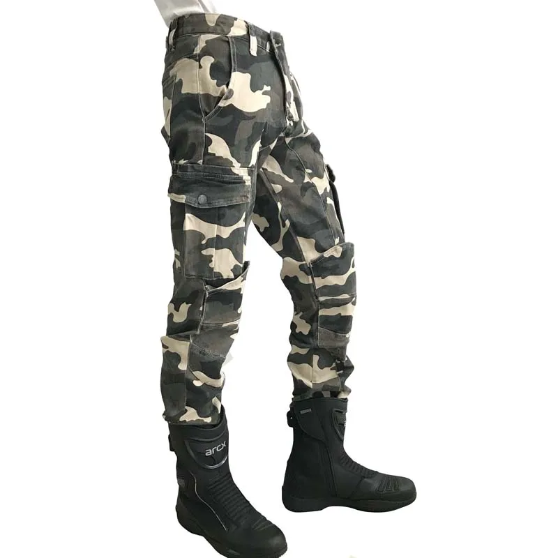 camo moto jeans