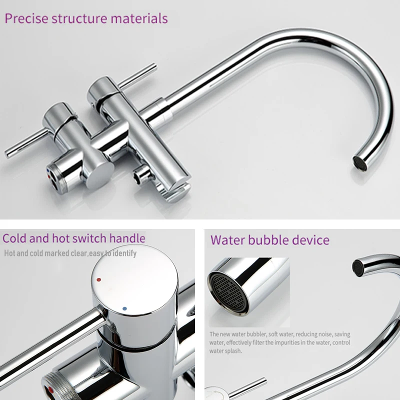 Bathtub Standing Faucet Shower Faucet 360 Rotation Swivel Spout Flexible Hand Tap Mixer Shower