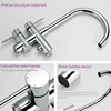 Onyzpily Chrome Bathtub Standing Faucet  Bathroom Shower Faucet 360 Rotation Swivel Spout with Flexible Hand Tap Mixer Shower 3