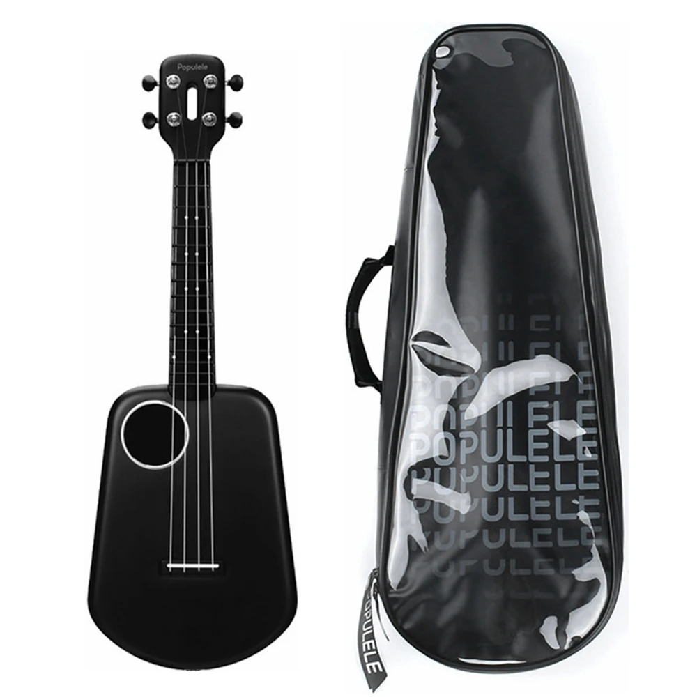 

Populele 2 23 Inch 4 Strings USB APP Control Carbon Fiber Smart Ukulele with Popubag