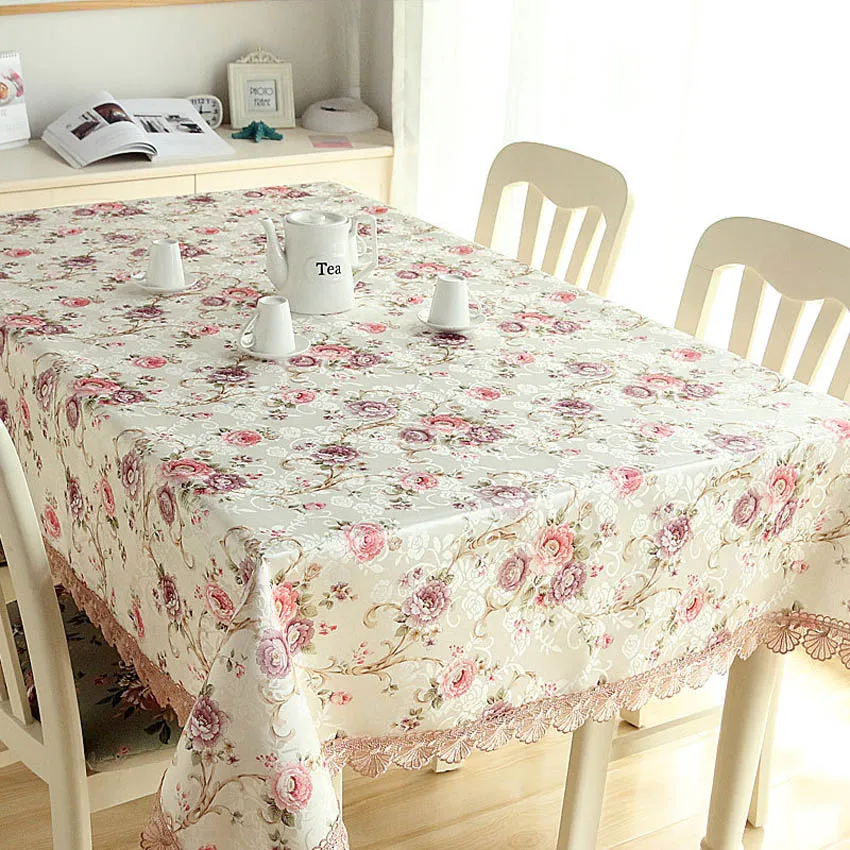 

Europe Flowers Table Cloth Cover Photography Cloth Dustproof Decor Dining Tea Coffee Table Hotel Home Tablecloth Toalha De Mesa