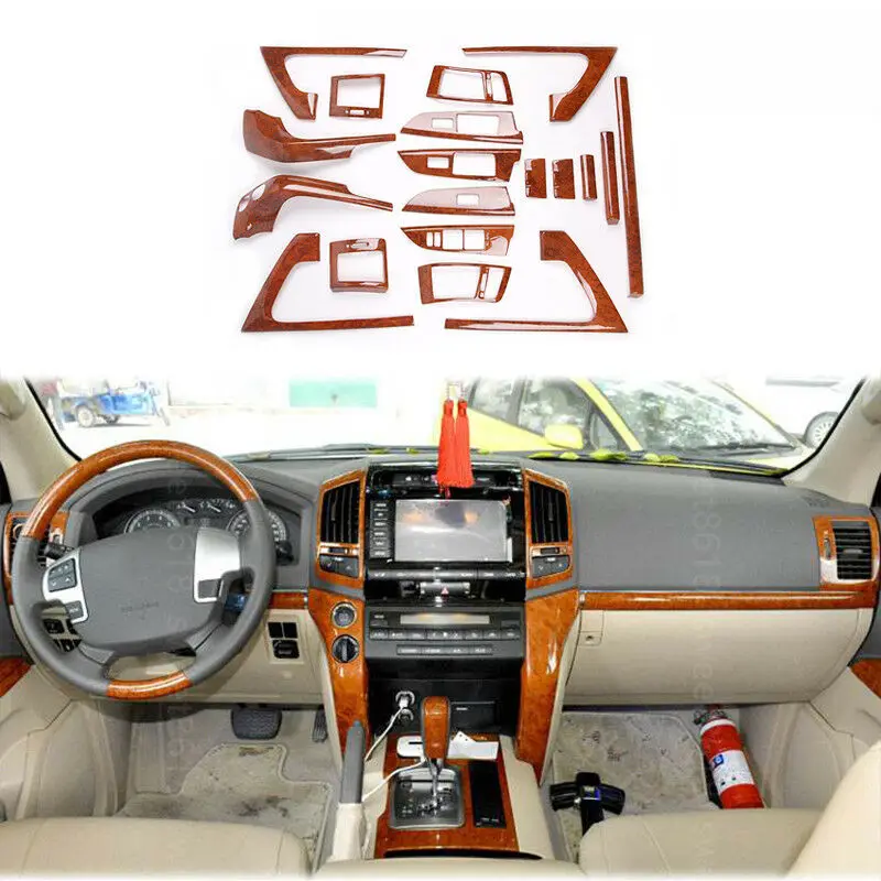 19 шт., полный набор для отделки древесины, чехол для Toyota Land Cruiser LC200 2008