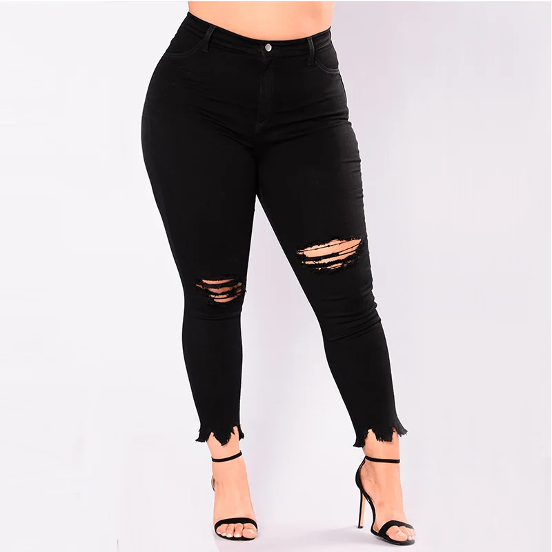 black denim capris plus size