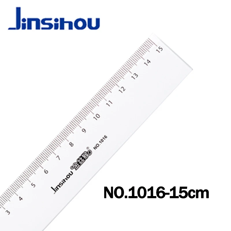 Jinsihou-1016-15cm Jindsihou/Cokai/для кулинарно-деликатесной продукции Пластик прозрачная квадратная линейка 15/20/30 см инструмент для измерений прямая Линейка студентов измерения канцелярских принадлежностей - Цвет: Jinsihou-1016-15cm