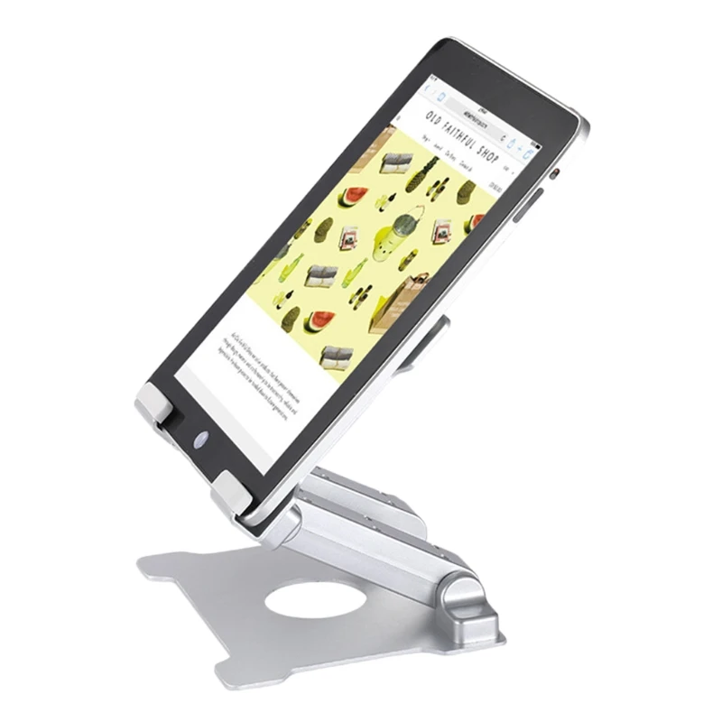 

Adjustable Multi-angle Design Aluminium Tablet Holder Folding Desktop Mount Stand Holder for iPad Surface Pro