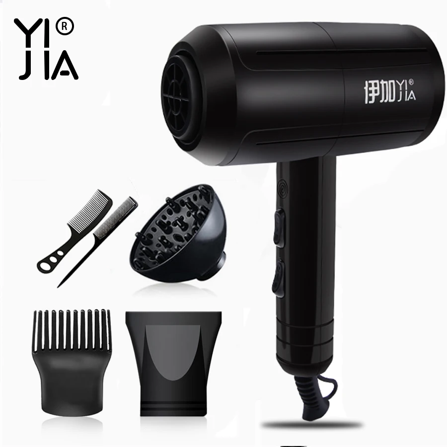 YIJIA 2200W Professional Portable Mini Hair Dryer For Hair Blow Dryer Hair Professional Brush Hairdryer Machine Travel Hairdryer