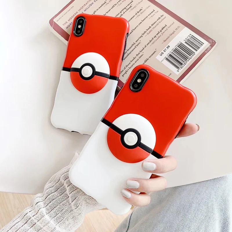 

Hot 3D Elf ball Pocket soft silicon cover cases for iphone 6 6S S 7 plus 8 8plus X XS XR MAX Japan anime cute phone coque capa