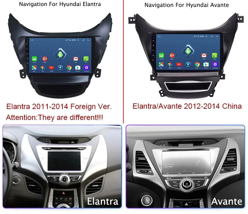 4G Lte todo Netcom 9 pulgadas Android 8,0 navegación GPS con DVD para coche para Hyundai Elantra 2011-2013 versión coreana sistema multimedia - 3