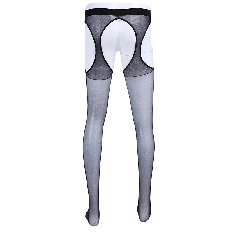 Pantyhose Side Size Men's Open Crotch 