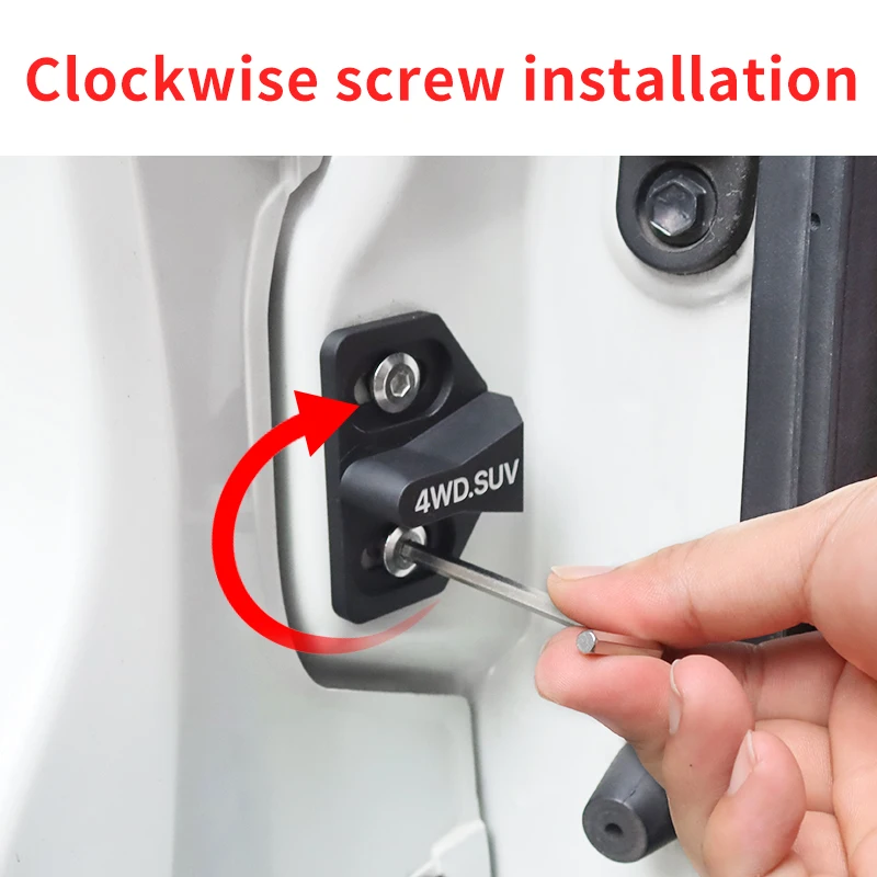 Car Door Lock Damper Car Door Lock Knob Car Door Lock Pins Car Door Lock Cover Car Door Lock Stickers Car Interior Accessories For Toyota Prado 150 RAV4 Tailgate Lock Cruiser FJ Lexus GX Luggage Lock Rear Door Shockproof Anti-Abnormal Sound Accessories