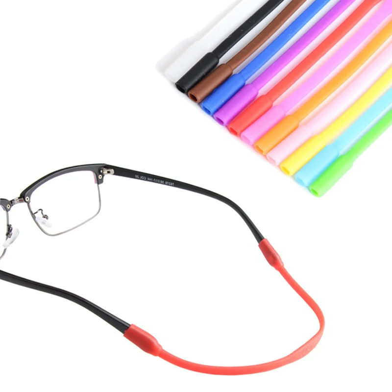 

Candy Color Elastic Silicone Eyeglasses Straps Sunglasses Chain Sports Anti-Slip String Glasses Ropes Band Cord Holder 1PC