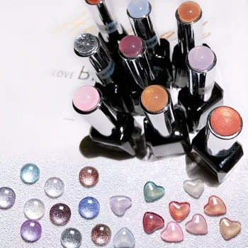 

50 PCS False Nail Tips Nail Art Display Stand Transparent Glass Beads Nail Gel Polish Showing Tools