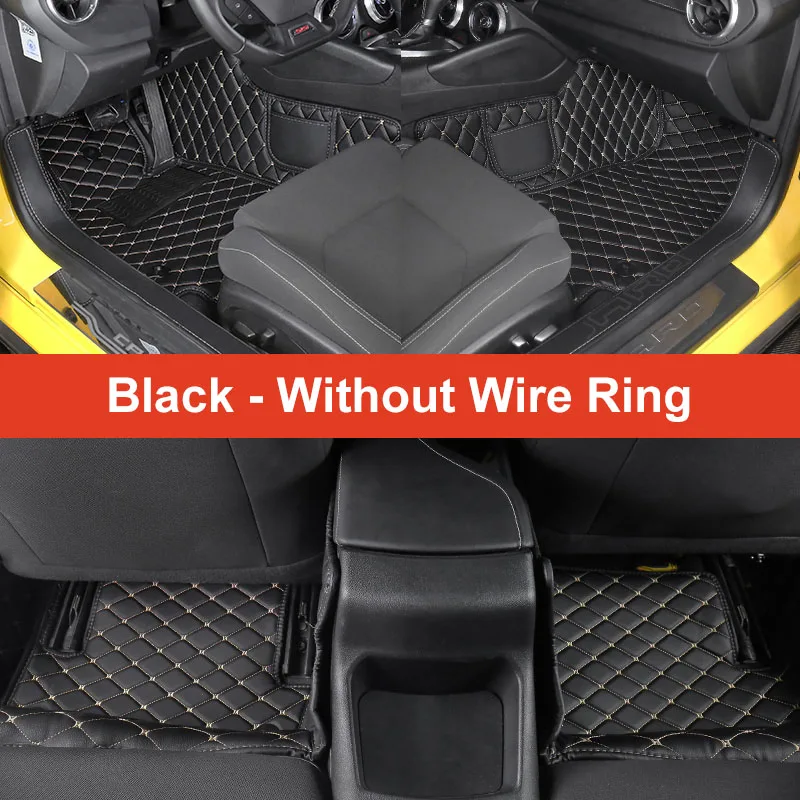 Without Wire Mat QHCP коврик для автомобиля, коврик из проволоки, коврик для пола, ковер, нескользящий коврик для ног, кожа, для Chevrolet Camaro - Название цвета: Without Wire Mat