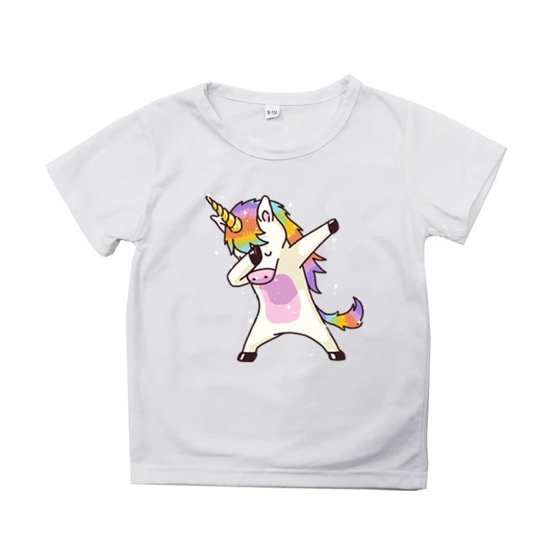 Camiseta/футболка единорог Детские футболки для мальчиков и девочек футболка с