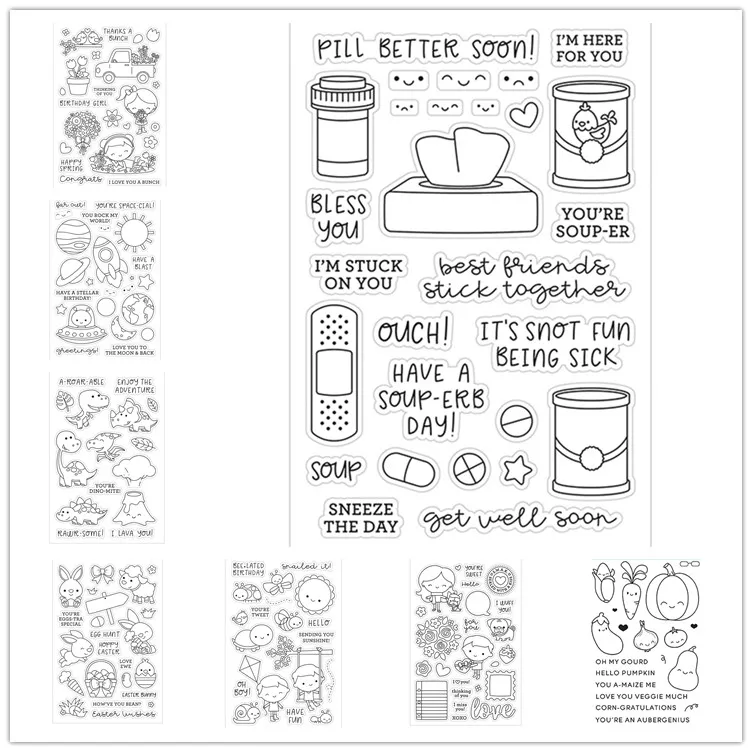 Прозрачный Штамп для DIY Скрапбукинг карты ручной выделки/декорирование