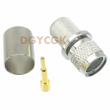 

DHL/EMS 50 pcs connector mini UHF male plug crimp RG8 LMR400 RG213 RG165 straight M -h2