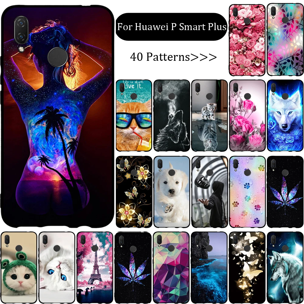 Чехол для huawei P Smart Plus 6,", чехол на заднюю панель, силиконовый, с рисунком, симпатичные, из мягкого ТПУ, Coque Capa Funda для huawei Nova 3i, чехол