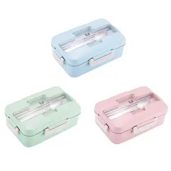

1000/1500ML Lunch Box Microwave Wheat Straw Bento Container