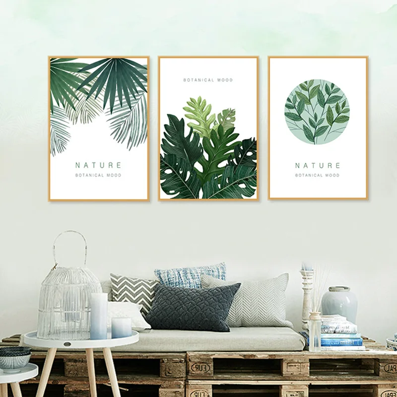 

Fresh Green Vegetation Living Room Decorative Painting West Zero Villas Modern Minimalist Living Room Corridor Entrance Painting