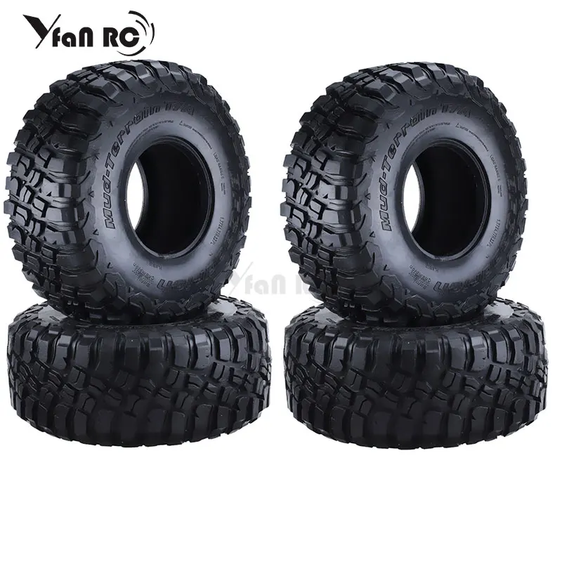 Резиновые шины для колес 4 шт. 120*48 мм 2 дюйма 1:10 RC Rock Crawler Axial SCX10 II 90046 90047 TAMIYA