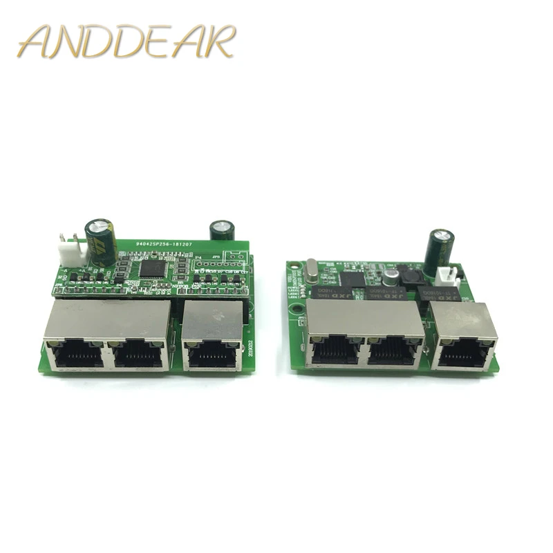

3-port Gigabit POEswitch module is widely used in LED line 3 port 10/100m contact POEport mini switch module PCBA Motherboard