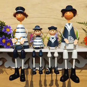 

Iron hanging doll home accessories navy family sitting model Home Decoration Crafts Small ornaments and miniature models