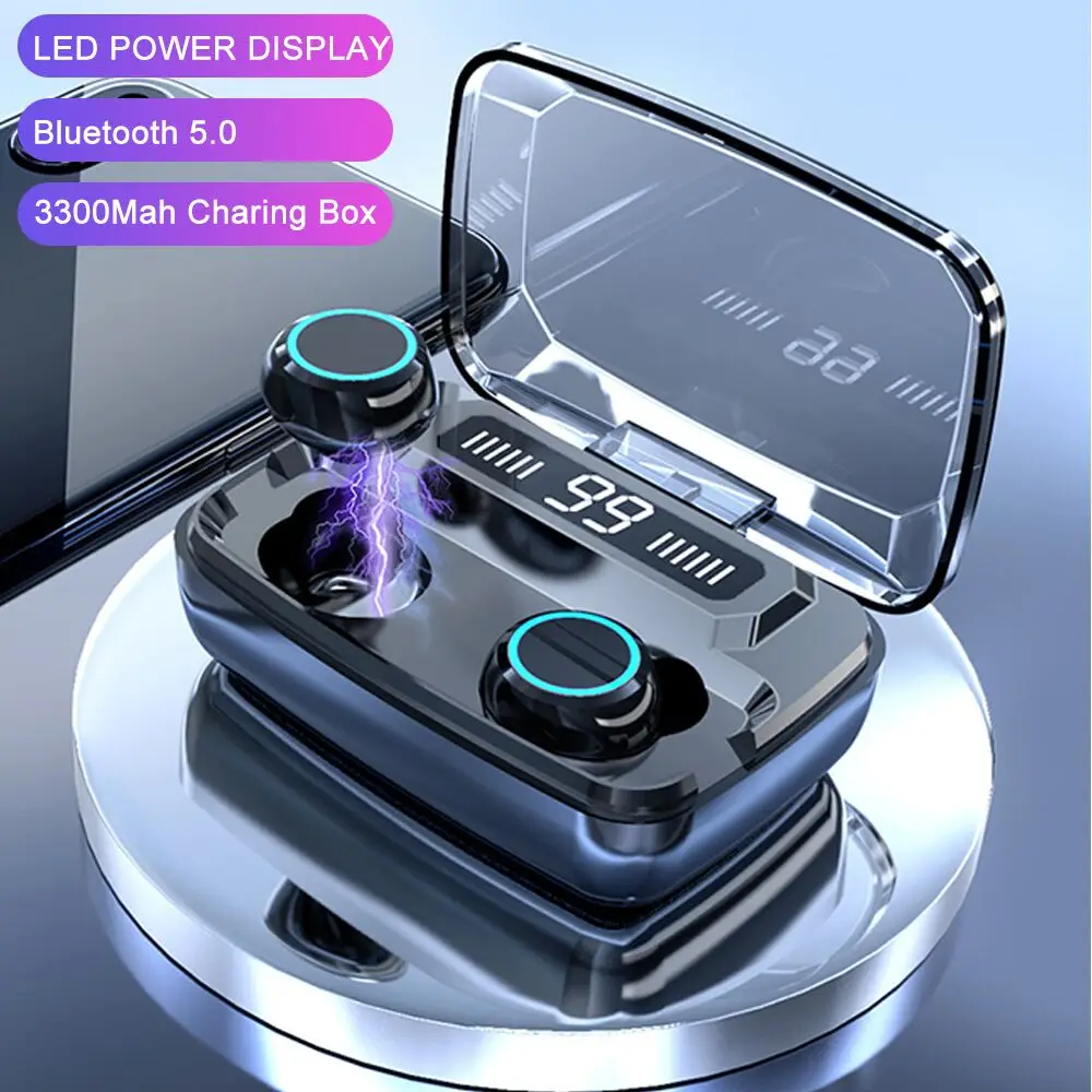 

M11 TWS Bluetooth 5.0 Earphone Noise Reduction Touch Control Headset HiFi IPX7 Waterproof Earbuds With 3300 Mah Charging Box