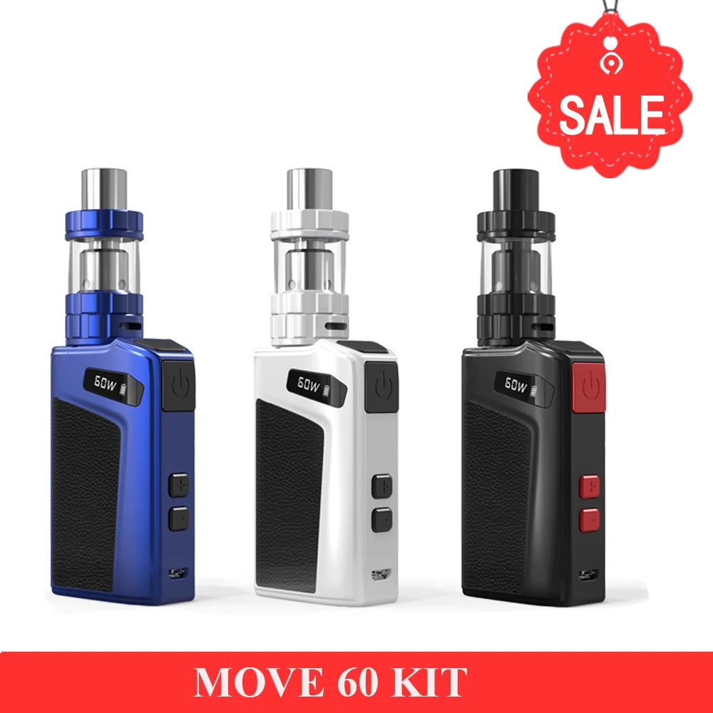 

ClearanceElectronic Cigarette Vaporizer Move 60 kit with 60W 2100mAh built in battery&2ml Atomizer vape kit