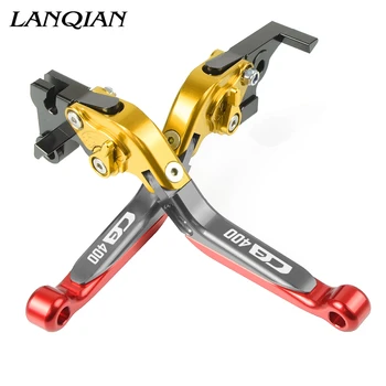 

Motorcycle Accessories CNC Adjustable Brake Clutch Levers With LOGO For HONDA CB400 1992 1993 1994 1995 1996 1997 1998