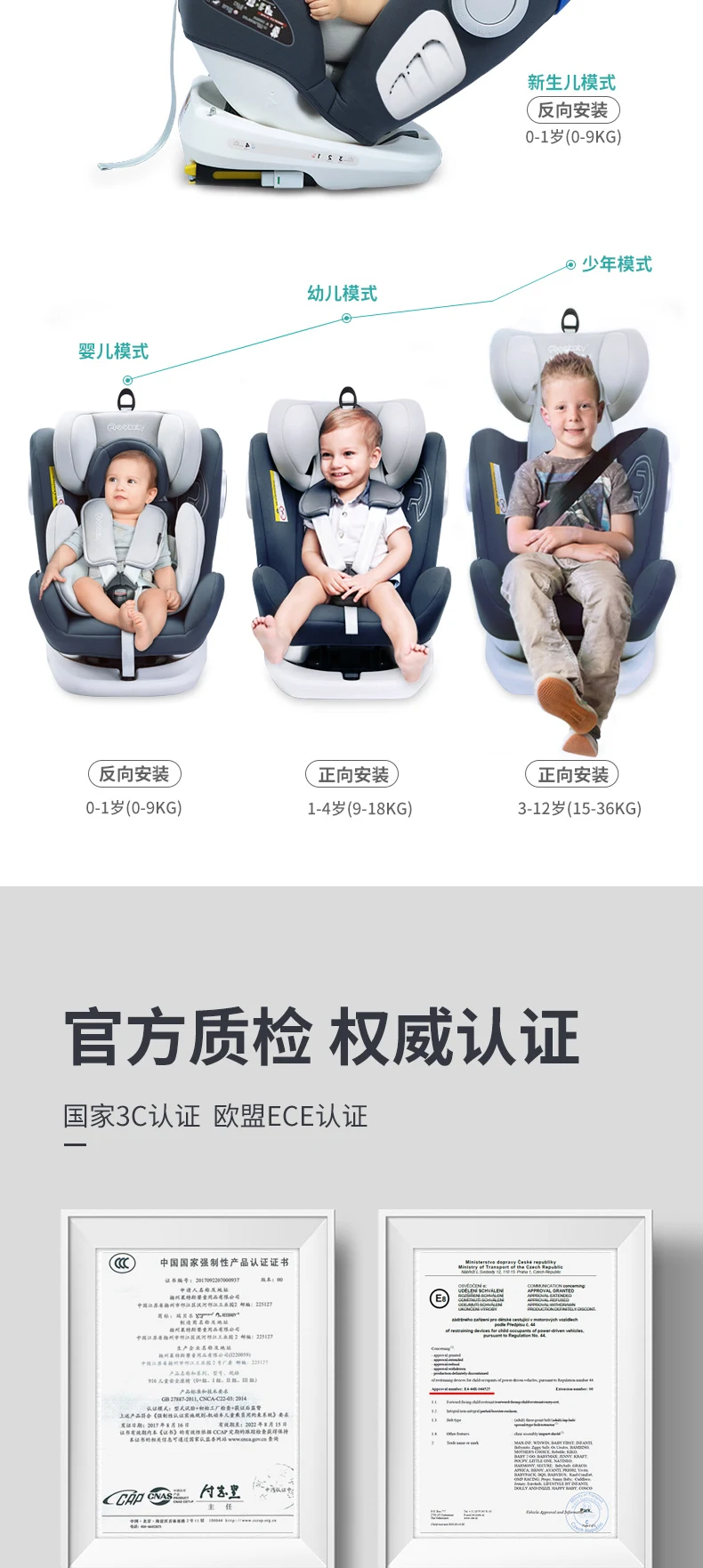 Eebaby 916(розовый) Детское автомобильное безопасное портативное детское автомобильное кресло-трансформер детское сиденье с Isofix